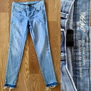 MOSSIMO Denim MID-RISE Skinny Power Stretch JEANS Size 0 / 25
